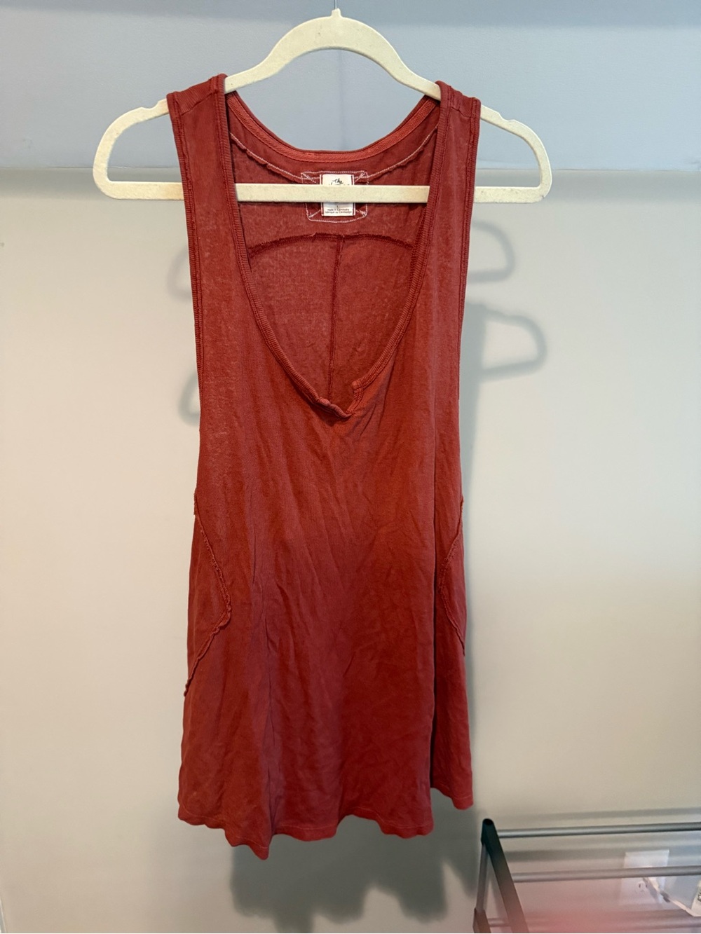 We The Free- By Free People Rust Red Sleeveless Tank Dress